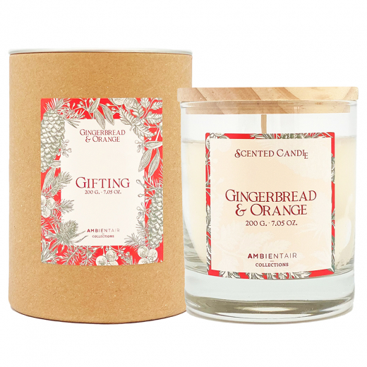 Свеча ароматическая Gifting, Gingerbread&Orange, 40 ч