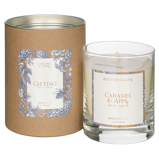 Свеча ароматическая Gifting, Caramel&Apple (новая), 40 ч