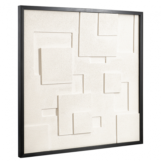 Панно декоративное с эффектом 3D Minimalism Square, с черной рамой, 60х60 см