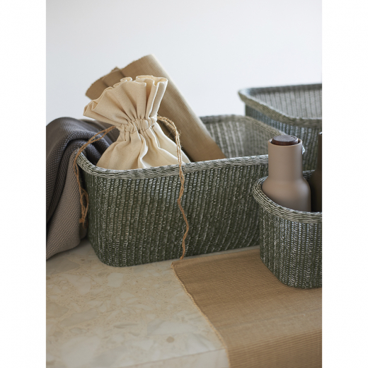 Набор из 4-х корзин для хранения Sustainable collection, оливковый