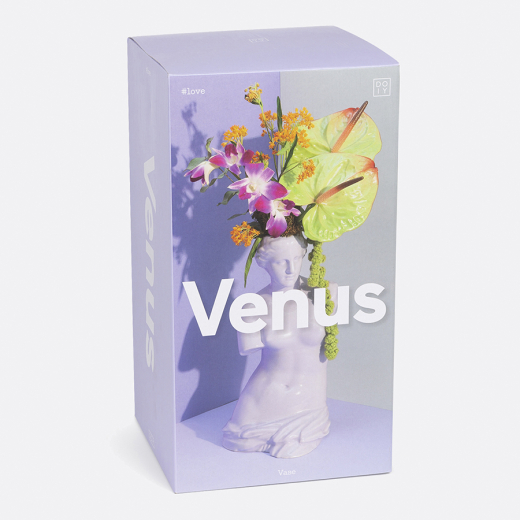 Ваза для цветов Venus, 31 см, лиловая