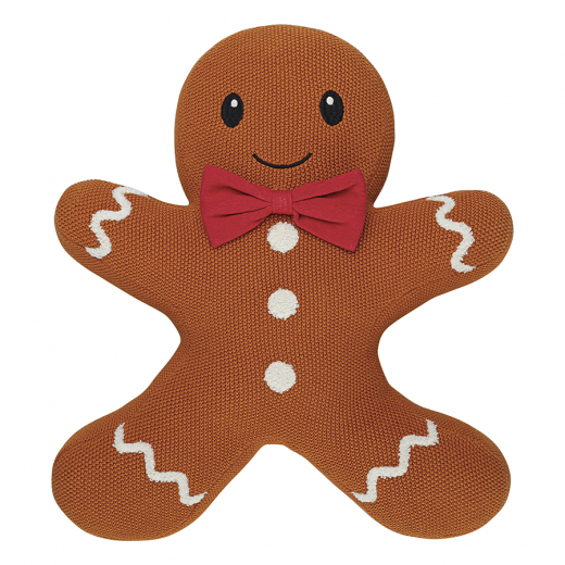 Подушка вязаная Classy gingerbread из коллекции New Year Essential, 40х50 см