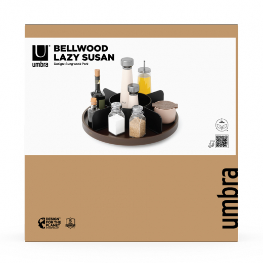 Органайзер для специй Bellwood, черный/орех