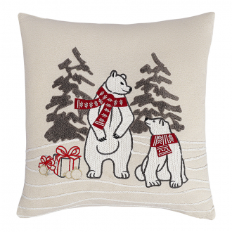 Подушка декоративная Festive bears из коллекции New Year Essential, 45х45 см